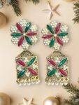 Oxidized Multicolor Stone-Studded Jhumki – A Majestic Fusion of Tradition & Elegance