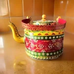 Hand-Painted Kettle for Décor – A Fusion of Art & Tradition