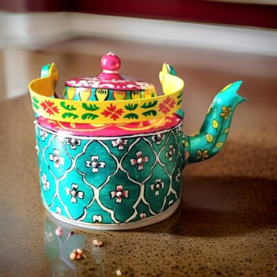 Home Decor Hand Painted Kettle