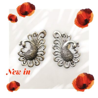 Majestic Feather Handcrafted Premium Peacock Shape Brass Earrings – Ethnic Jewellery for Women by Kala Karigari
