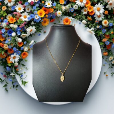 Everleaf Elegance – Anti-Tarnish Korean Leaf Pendant Necklace for Women