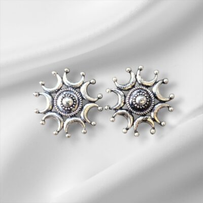 Celestial Grace Oxidised Earrings