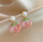 “Berry Blush Korean Earrings” – Sweet Style with a Touch of Class