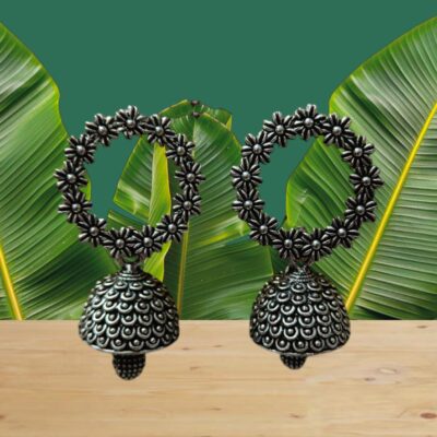 Aranya Mini Oxidised Jhumki Earrings