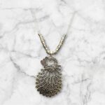 Oxidized Big Peacock Pendant – Majestic Peacock Splendor | Handcrafted Jewelry