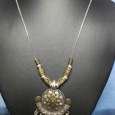 Vintage Whispers Oxidized Medallion Pendant