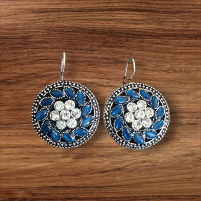 Chroma Blossom Oxidised Earrings by Kala Karigari